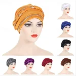 8 Colors Muslim Women Inner Caps Braided Bandanas Hijab Comfort Fashion Turban Hat Colorful Chemo Hats Head Wearing turbante 2025