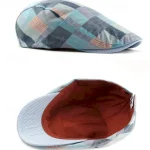Men's Flat Cap Pink Red Cotton Adjustable Buckle Print Simple 1920s Fashion Casual Street Dailywear Weekend Plaid Portable Comfort Fashion 2025 - Image 5