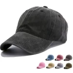 Solid Spring Summer Washing Cap Women Ponytail Baseball Cap Fashion Hats Men Baseball Cap Cotton Outdoor Simple Vintag Visor Casual Cap 2025 - Image 2