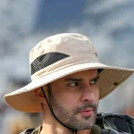 Men's Bucket Hat Sun Hat Fishing Hat Boonie hat Hiking Hat Black Navy Blue Polyester Mesh Streetwear Stylish Casual Outdoor Daily Going out Plain UV S - Image 4