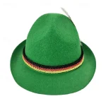Men's Fedora Hat Oktoberfest Hat Brown Green Modal Feather Fashion Casual Street Daily Color Block Sunscreen Breathable 2025 - Image 2