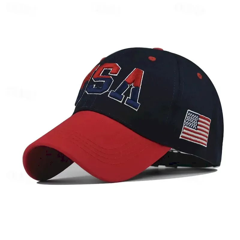 iajcxv1654566578328.webp 1pcs High Quality American Flag Cotton Baseball Cap For Men Embroidery USA Snapback Hat for Men&Women Fashion Trucker Hat 2025 - Image 1