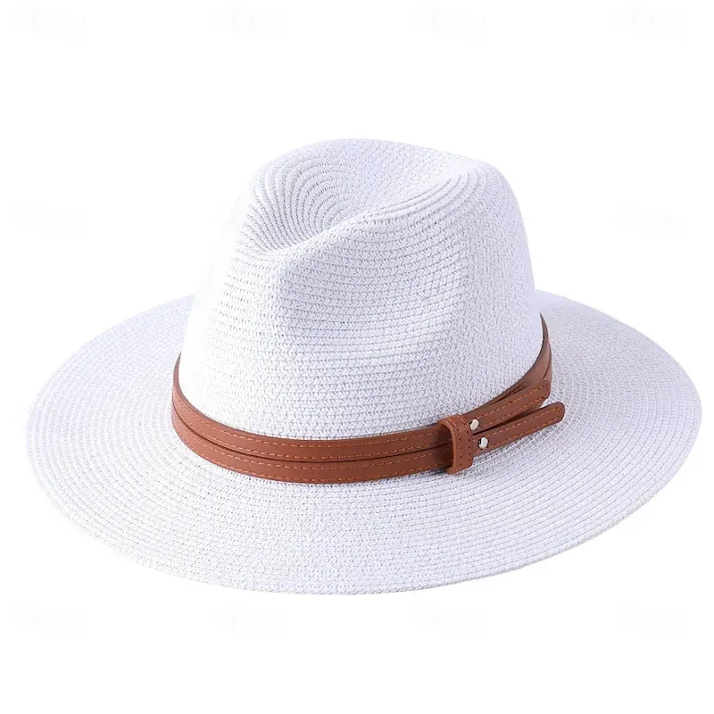 lnvlrc1654492091023.webp Women's Cowboy Hats 1pcs Basic Brown Band Western Hats 2025 - Image 1