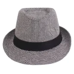 Men's Fedora Hat Panama Hat khaki Light Grey Cotton Streetwear Stylish 1920s Fashion Outdoor Daily Going out Graphic Prints Sunscreen 2025 - Image 4