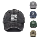 Men's Baseball Cap Black Blue Cotton Washed Travel Beach Outdoor Vacation Print Adjustable Sunscreen Fashion 2025 - Image 2