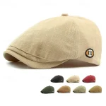 Men's Flat Cap Ascot Hat Newsboy Hat Black Light Green Polyester Fashion Casual Street Daily Plaid Adjustable Sunscreen Breathable 2025 - Image 2