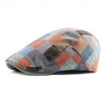 Men's Flat Cap Pink Red Cotton Adjustable Buckle Print Simple 1920s Fashion Casual Street Dailywear Weekend Plaid Portable Comfort Fashion 2025 - Image 3