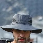 Men's Bucket Hat Sun Hat Fishing Hat Boonie hat Hiking Hat Black Navy Blue Polyester Mesh Streetwear Stylish Casual Outdoor Daily Going out Plain UV S - Image 6