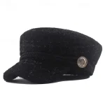 1pc Adjustable Trendy Beret Cap Retro Windproof Artist Hat 2025