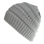Women's Warm and Stylish with this Brimless Thermal High Bun Ponytail Winter Beanie Hat 2025 - Image 5