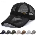 Unisex Baseball Cap Sun Hat Black White Mesh Travel Beach Outdoor Vacation Plain Adjustable Sunscreen Fashion 2025 - Image 2