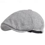 Men's Flat Cap Ascot Hat Newsboy Hat Black khaki Linen Fashion Casual Street Daily Plain Adjustable Sunscreen Breathable 2025 - Image 4