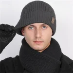 Men's Unisex Beanie Hat Winter Hats Beanies Skull Cap Knit Hat Black Dark Navy Polyester Knitted Cozy Daily Wear Going out Solid / Plain Color Warm 20 - Image 4