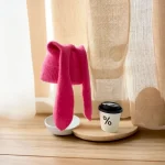 Wholesale Women Fashion Autumn And Winter Solid Color Warm Knitted Thickened Long Rabbit Ear Hat - Image 6