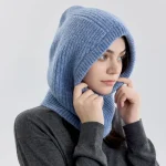 Wholesale Women Fashion Casual Autumn And Winter Solid Color Knitted Hat - Image 2