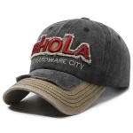 Wholesale Men Fashion Retro Washed Cotton Letter Embroidered Baseball Cap - Image 7