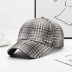 Wholesale Women Fashion Casual Houndstooth Jacquard Baseball Cap - Image 7