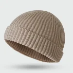Wholesale Fashion Simple Autumn And Winter Solid Color Knitted Wool Cap - Image 7