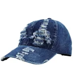 Wholesale Fashion Casual Washed Ripped Denim Sunscreen Cap - Image 4