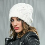 Wholesale Women Fashion Casual Solid Color Warm Thick Knitted Hat