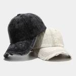 Wholesale Personalized Retro Ripped Denim Baseball Cap - Image 2