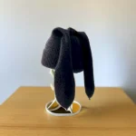 Wholesale Women Fashion Autumn And Winter Solid Color Warm Knitted Thickened Long Rabbit Ear Hat - Image 5