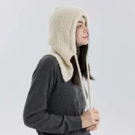 Wholesale Women Fashion Casual Autumn And Winter Solid Color Warm Knitted Hat - Image 3