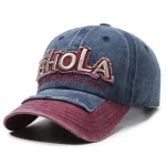 Wholesale Men Fashion Retro Washed Cotton Letter Embroidered Baseball Cap - Image 6