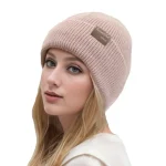 Wholesale Women Fashion Casual Solid Color Winter Knitted Wool Hat - Image 2