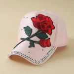 Wholesale Outdoor Fashion Rose Embroidery Sunscreen Cap - Image 8