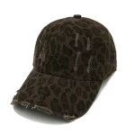 Wholesale Women Fashion Leopard Broken Hole Baseball Cap - Image 4