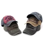 Wholesale Personalized Vintage Letter Embroidered Denim Baseball Cap - Image 3