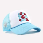 Wholesale Women Fashion Casual Red Lip Letter Embroidered Baseball Cap - Image 8