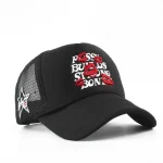 Wholesale Women Fashion Casual Red Lip Letter Embroidered Baseball Cap - Image 3