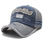 Wholesale Men Fashion Casual Washed Letter Embroidered Denim Baseball Cap - Image 8