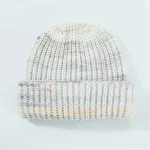 Wholesale Women Fashion Casual Autumn And Winter Contrast Color Warm Wool Knitted Hat - Image 6