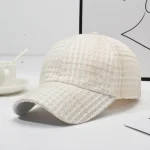 Wholesale Women Fashion Casual Houndstooth Jacquard Baseball Cap - Image 6