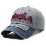 Wholesale Men Fashion Retro Washed Cotton Letter Embroidered Baseball Cap - Image 2