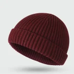 Wholesale Fashion Simple Autumn And Winter Solid Color Knitted Wool Cap - Image 4
