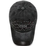 Wholesale Men'S Fashion Retro Washed Cloth Old Letter Embroidered Baseball Cap - Image 4