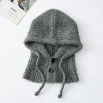 Wholesale Women Fashion Casual Autumn And Winter Solid Color Warm Knitted Hat - Image 7
