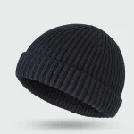 Wholesale Fashion Simple Autumn And Winter Solid Color Knitted Wool Cap - Image 3