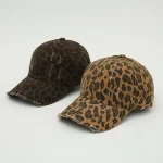Wholesale Women Fashion Leopard Broken Hole Baseball Cap - Image 2