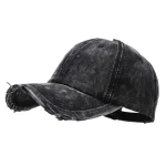 Wholesale Personalized Retro Ripped Denim Baseball Cap - Image 4