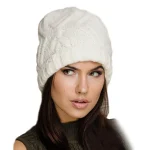 Wholesale Women Fashion Casual Solid Color Warm Thick Knitted Hat - Image 5