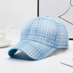 Wholesale Women Fashion Casual Houndstooth Jacquard Baseball Cap - Image 3