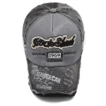 Wholesale Men Fashion Casual Washed Letter Embroidered Denim Baseball Cap - Image 5