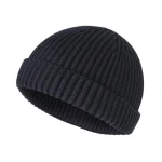 Wholesale Fashion Simple Autumn And Winter Solid Color Knitted Wool Cap - Image 5