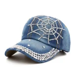 Wholesale Women'S Fashion Diamond Spider Web Handmade Diamond Cap - Image 8