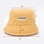 Wholesale Autumn Winter Women Fashion Solid Color Plush Warm Bucket Hats - Image 2